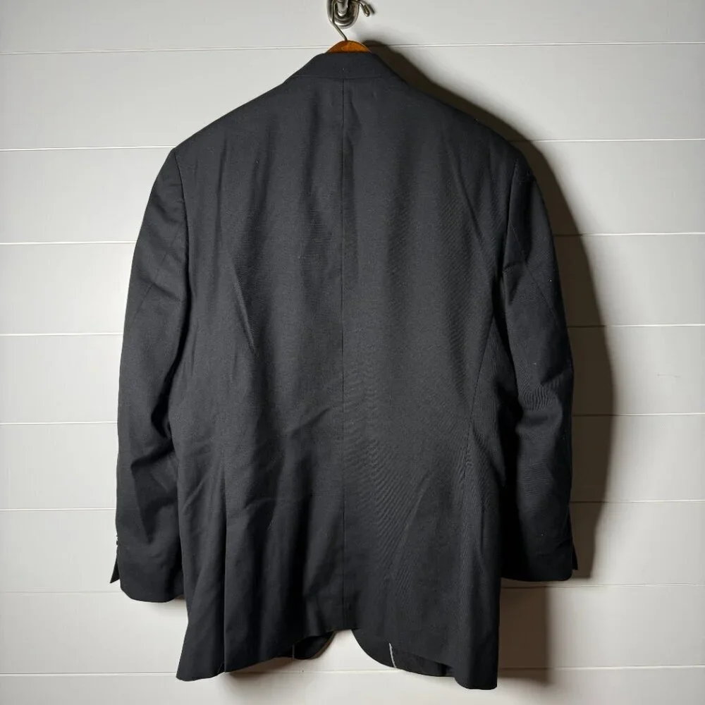 Alain Dupetit Blazer Mens 42R Black 3 Button Suit Jacket